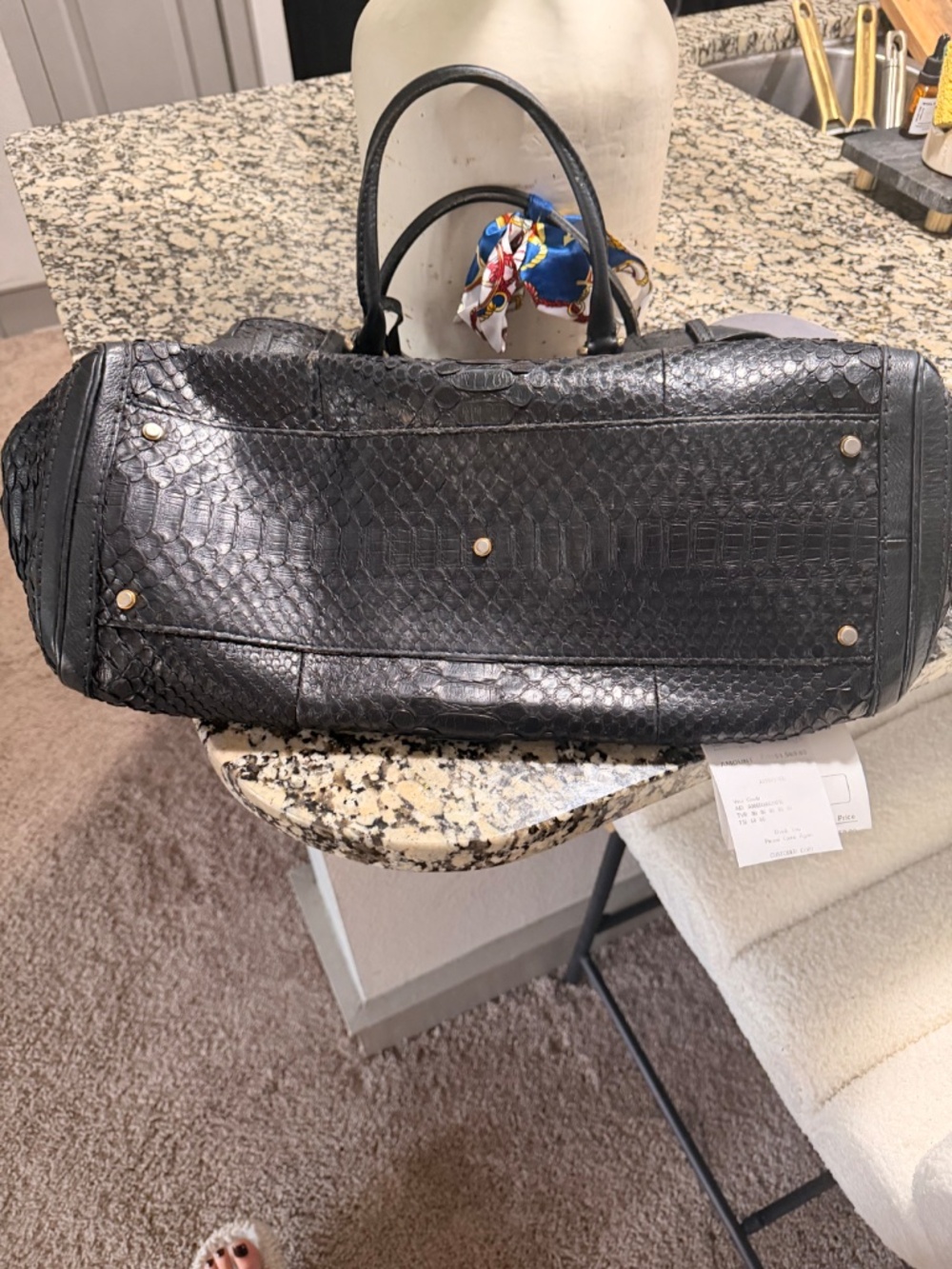Gucci GG Running large python tote - Picture 3 of 4